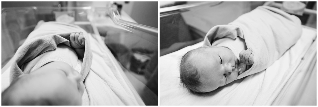 sarnia fresh 48 session, sarnia fresh 48 photographer, brittany vanruymbeke, newborn in hospital bassinet