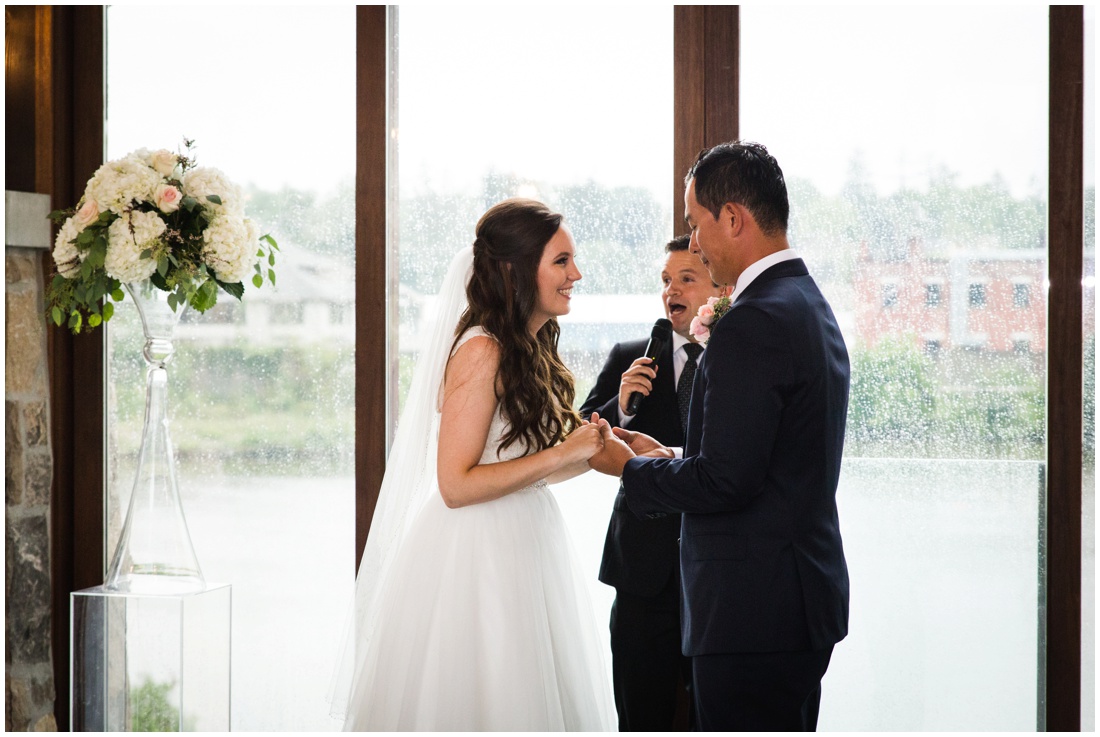 Brittany VanRuymbeke Photos, KW Wedding Photography, Cambridge Mill Wedding, bride and groom saying vows