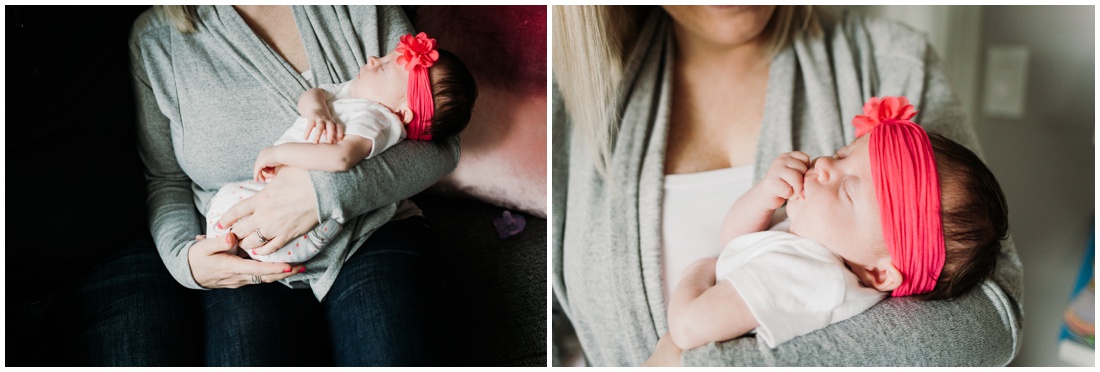 Lifestyle Newborn Photography | Ontario In-home Newborn Photographer - Brittany VanRuymbeke Photos + Films | Relaxing newborn session at home