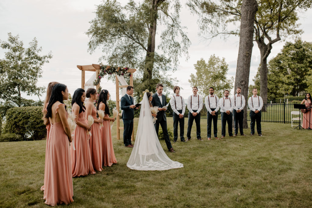 Lake Huron backyard wedding