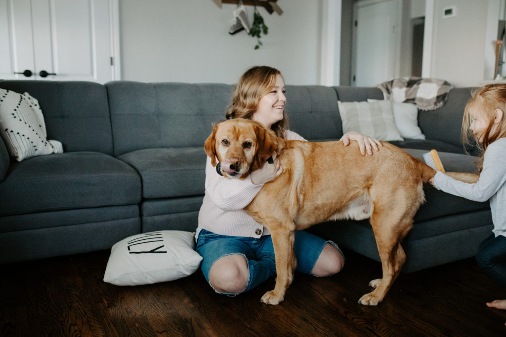 how to include pets in your next in-home photography session