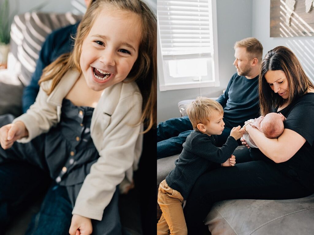 Why your home is the perfect location for family photos. Candid Family Photos at home. Brittany VanRuymbeke Chatham-Kent Family Photographer