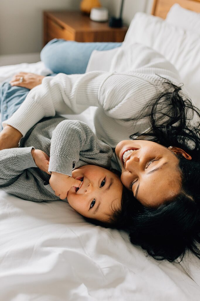 Candid family newborn session with older sibling in Chatham-Kent Ontario