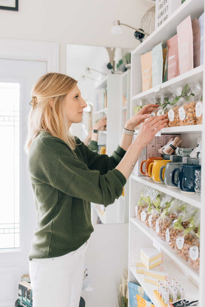 Behind the scenes of a Sarnia brand photography session with female business owner