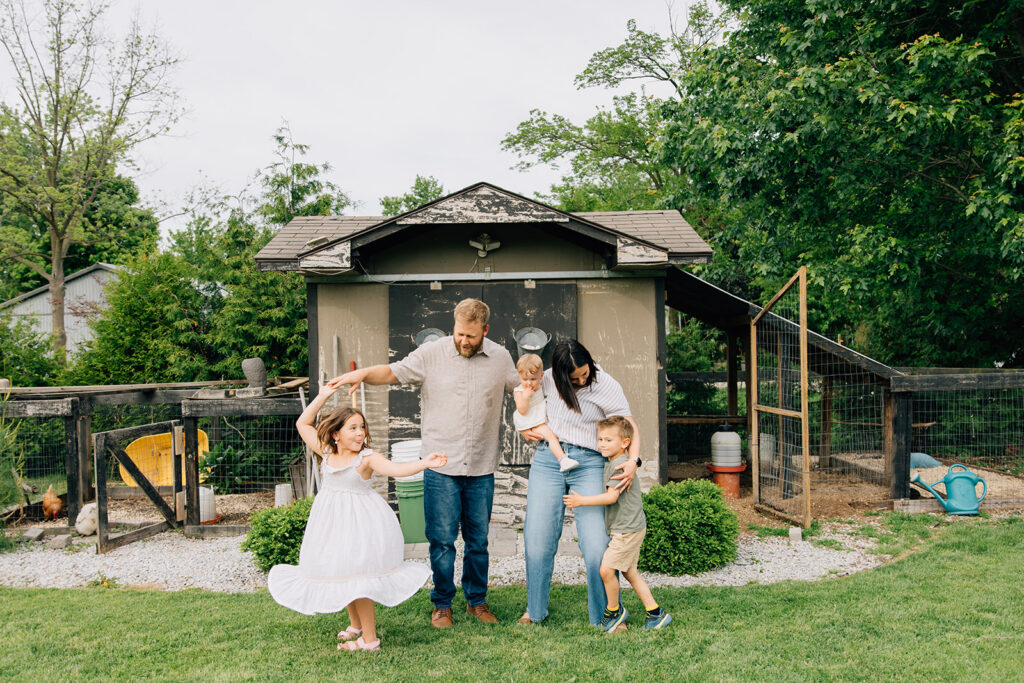 Fun candid  family photography at home in Chatham-Kent 