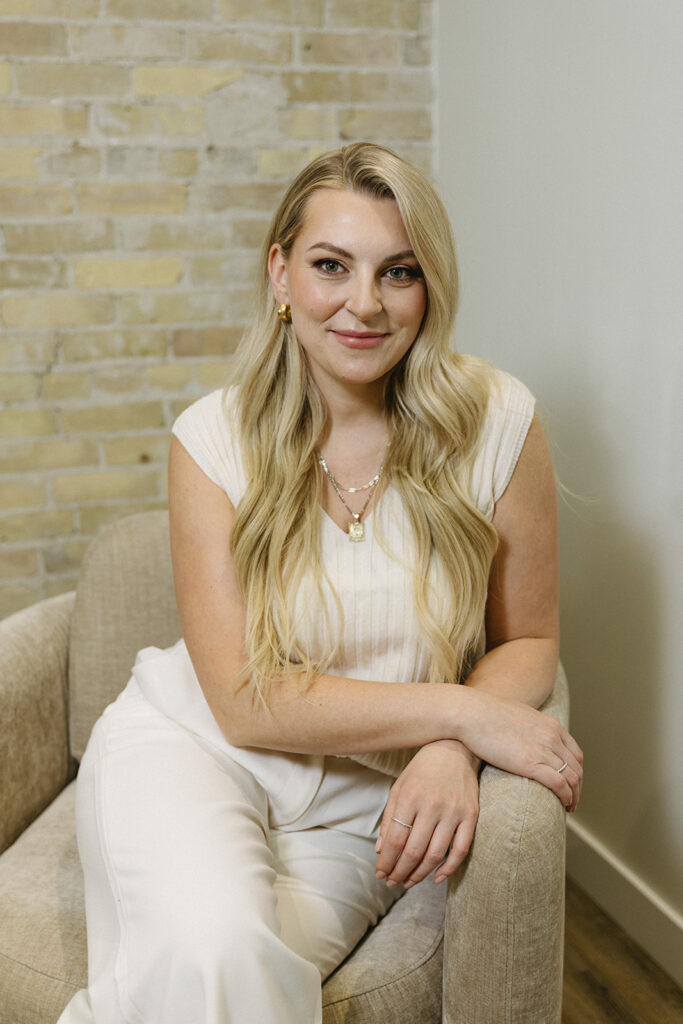 Stylish brand photo headshot for hairstylist in Sarnia 